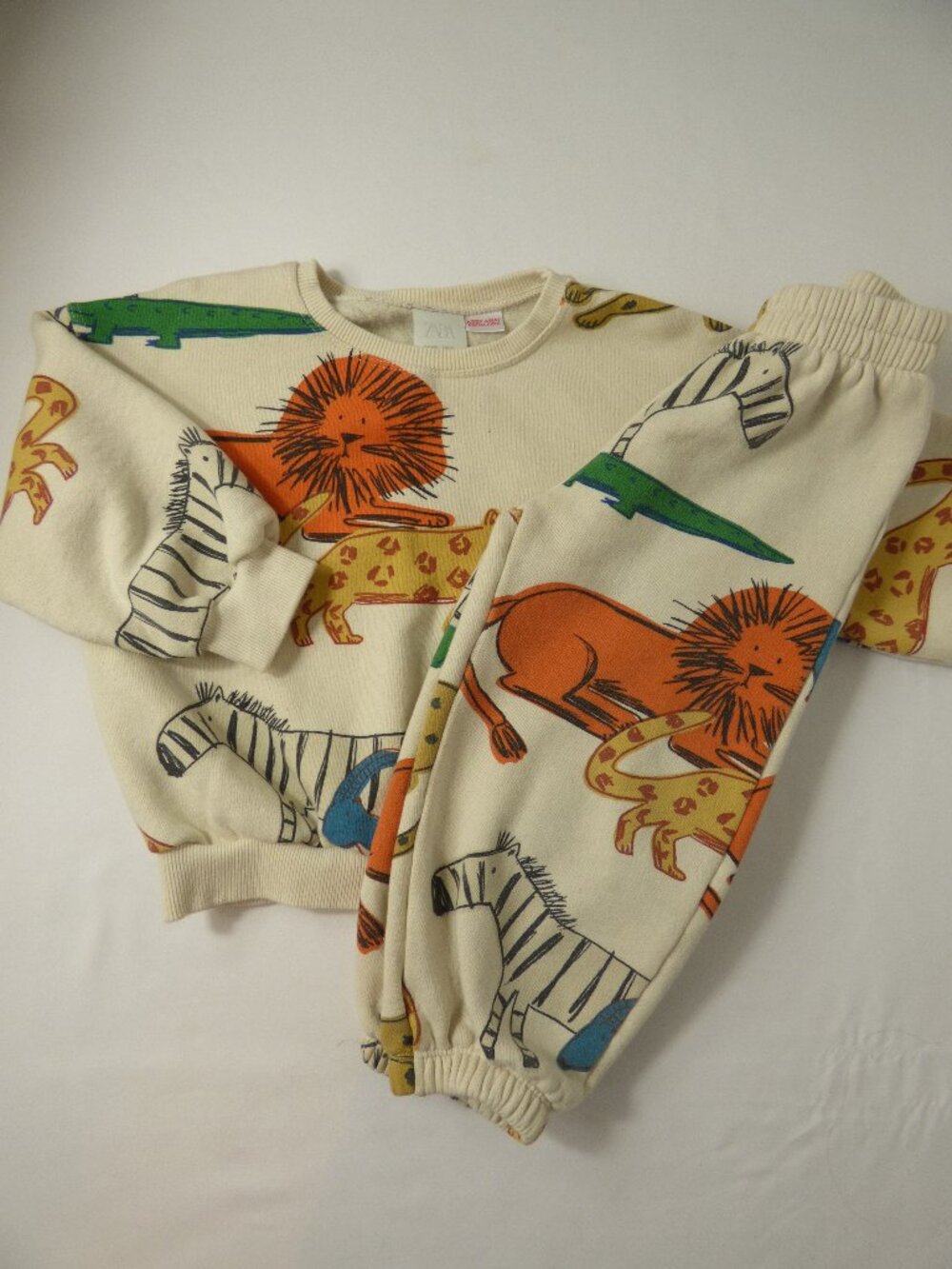 ZARA Kids' Two-Piece Animal Jogger Set, Size 5 Years